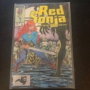 Marvel Red Sonja Comic with Blue and Yellow Cover